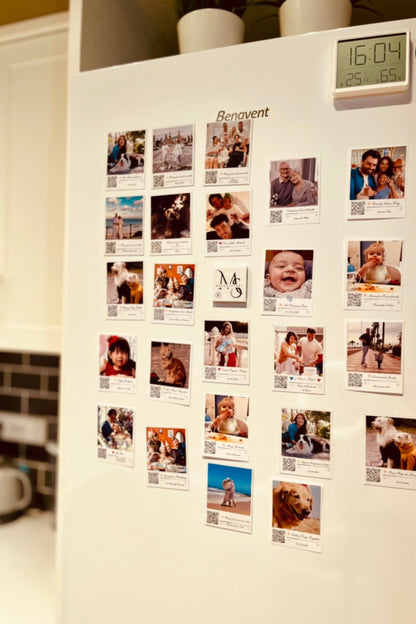 Family Magnet with Photo and QR to Video | Family Memories | Custom Fridge Magnet Gift | Premium 2.75×3.5 in (7×9 cm)