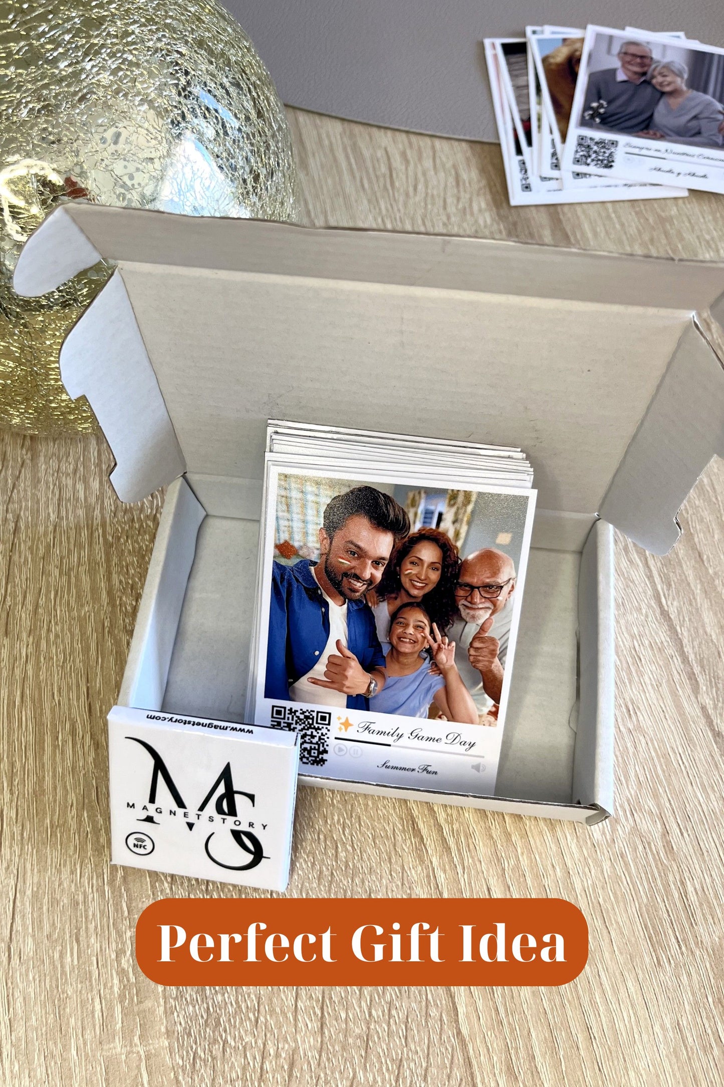 Family Magnet with Photo and QR to Video | Family Memories | Custom Fridge Magnet Gift | Premium 2.75×3.5 in (7×9 cm)