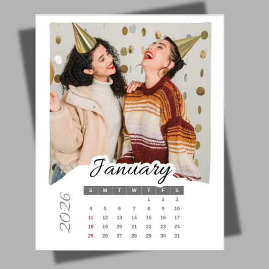 Magnetic Calendar with Personalized Photos 2026 | Fridge Magnet Set