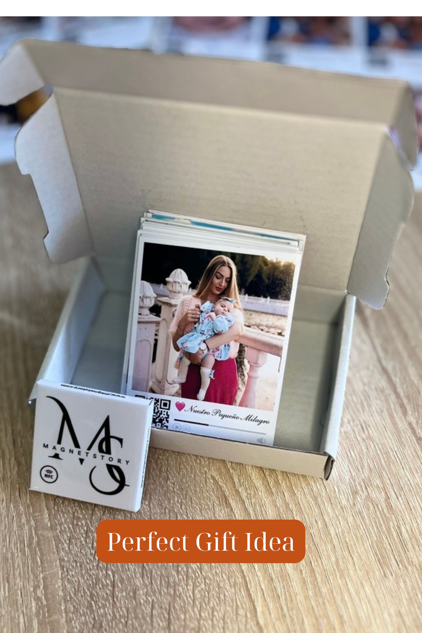 Personalized Baby Magnet with Photo and QR to Video | Newborn & Baby Shower Keepsake | Premium 2.75x3.5 inches Fridge Magnet